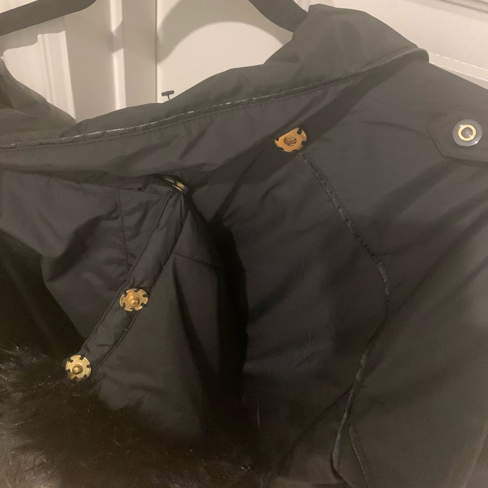 Tory Burch Faux Fur Trimmed Coat - 12 - Picture 8 of 8